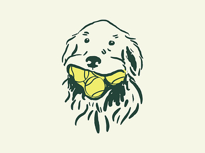 Tennis Guy dog illustration tennis