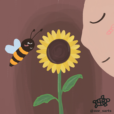 We all love flowers childrens book childrens illustration flowers illustration illustration sunflower