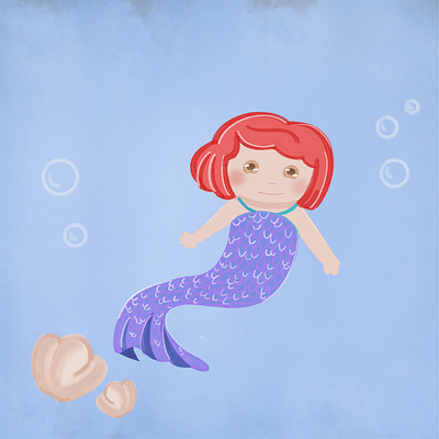 A Little Mermaid books childrens book childrens illustration color illustration sea shell