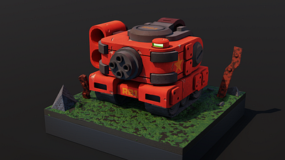 Tank RB1 3d 3d art art blender blender 3d illustration low poly lowpolyart render tank