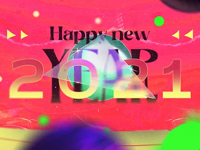 Happy new year 2021 2021 design new year postal styleframe type