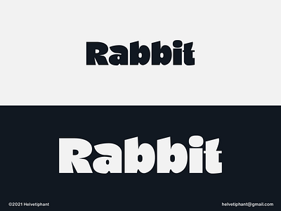 Rabbit - wordmark concept animal logo design brand design brand designer branding creative logo custom lettering custom letters custom logo design custom type expressive typography hidden meaning hidden message logo logo design logo design concept logo designer logotype negative space logo rabbit logo typography