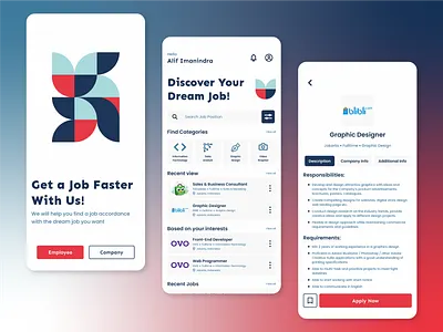 Explore Job Finder design job application mobile app design mobile ui mobile ui design ui ux