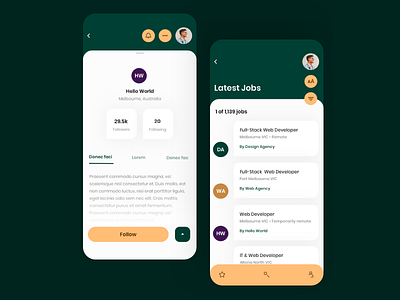 Job App UI Template I app app interface app ui design appdesign appui interface job job application jobs mobile template templates ui ui kit ui template ui templates ui ux uidesign uiux ux