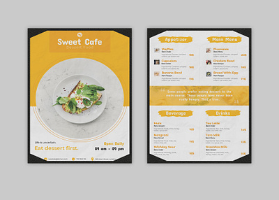 Food Restaurant Menu PSD Template design illustration latest new psd mockup