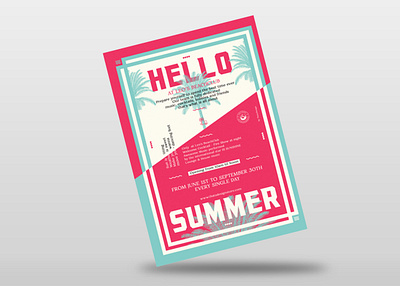 Colorful Summer Flyer Templates design illustration latest psd psd mockup