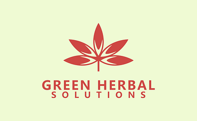 Herbal solution logo brand branding clean design flat graphic design illustrator logo minimal modern typography vector