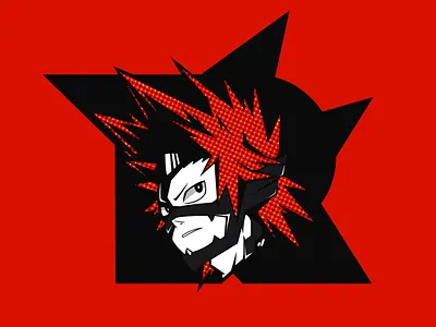 RED RIOT Project Re:Brand boku no hero academia branding design experiment graphic design illustration illustration art illustration design illustration digital illustrations kirishima lines logo minimalist portrait simple