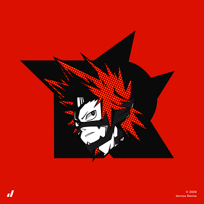 RED RIOT Project Re:Brand boku no hero academia branding design experiment graphic design illustration illustration art illustration design illustration digital illustrations kirishima lines logo minimalist portrait simple