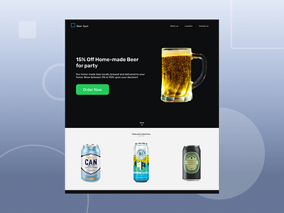 Daily UI :: 003 :: Landing Page beer daily challange daily ui daily ui 003 dailyui home page landing landing page website