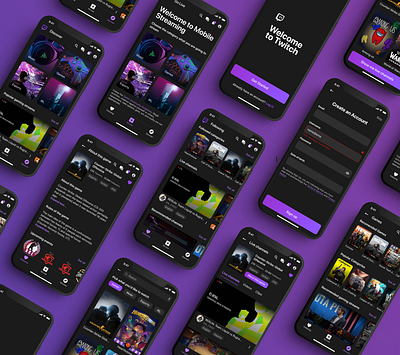 Twitch app. Redesign app cybersport gaming redesign streaming twitch ux uxui