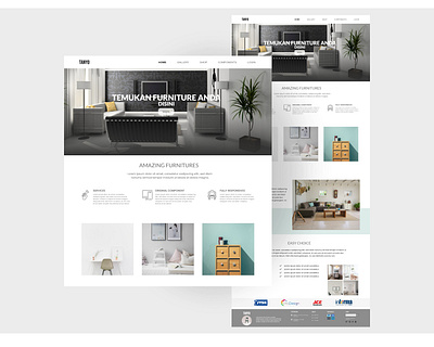 Furniture Web Design adobe xd figma furniture landing page popular popull uiux web web design