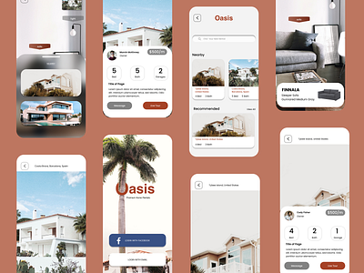 Oasis home rental mobile rental ui ux