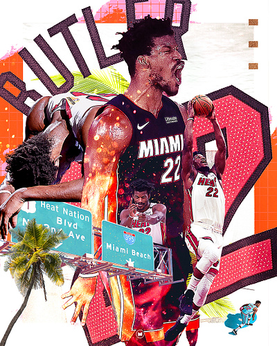 Jimmy Buckets design graphic design jimmy butler miami heat nba sports typography