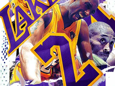 Kobe! design digital art graphic design kobe nba photoshop sports tribute typography
