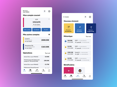 La Banque Postale UX/UI personal update bank français mobile app design simonbiossac ui ux