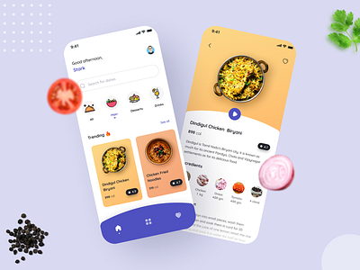 Recipe App appdesign branding concept design dailyui minimal recipe app ui ui inspiration uiux uiuxdesign userexperience userinterface userinterfacedesign vector