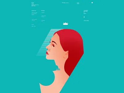 Queen abstract composition design gird girl girl illustration illustration laconic layout lines minimal portrait portrait illustration poster typography vector portrait