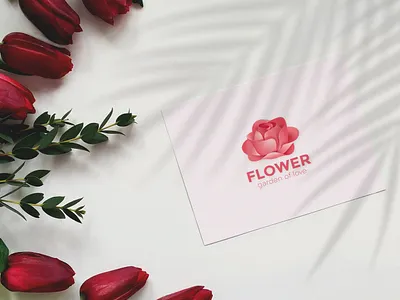 Flower Logo Mockup animation app art branding design envato illustration illustrator landing logo minimal ui ux vector web