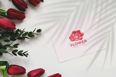 Flower Logo Mockup animation app art branding design envato illustration illustrator landing logo minimal ui ux vector web