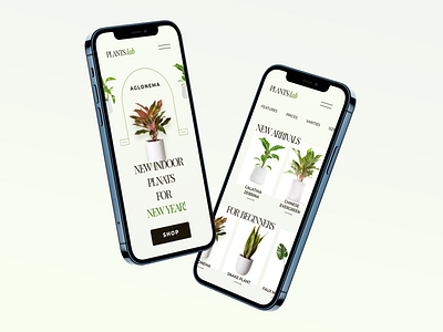 Plants Lab | Plants Shop UI app app design branding design icon logo minimal mobile mobile app mobile design mobile ui plants plants app typography ui ui ux ui design uiux user interface