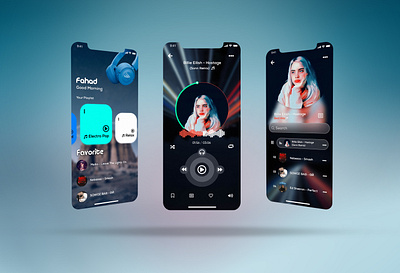 Music Player UI Design apps design apps design.interaction apps icon apps screen branding illustration mobile app multipurpose music music album music app music art music player music player app music player ui ui ui design uiux