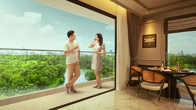 Gamuda Land VietNam advertising couplegoals decoration digital art enjoy the moment keyvisual landscape lifestyle manipulation nature photography photoshop retouching room wacom intuos