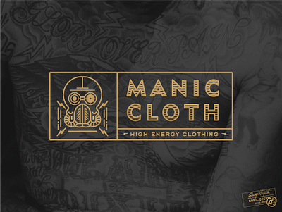 Manic Cloth Apparel 3/3 branding clothing label creative dark graphic design identity system illustrator label layout logo logo suite logo system logo variations man metal stamp streetwear vector vintage visual identity