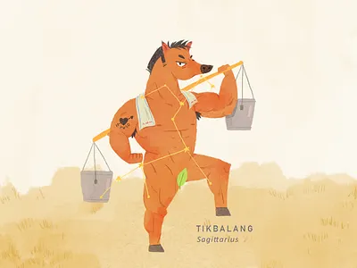 Tala [Tikbalang - Sagittarius] centaur filipino horoscope horse mythology taho watercolor zodiac