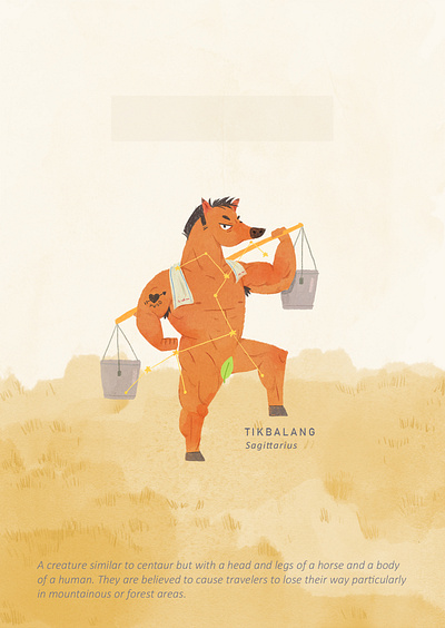 Tala [Tikbalang - Sagittarius] centaur filipino horoscope horse mythology taho watercolor zodiac