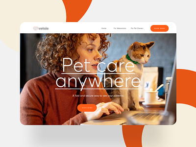 Layout Exploration - Pet Care Website cat dashboard design dog landing landing page pet pitch ui ui design ux ux design vet web web design webdesign website