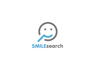 SMILEsearch Logo Concept app branding concept dating dentist german germany logo magnify magnify glass search smile smiley face