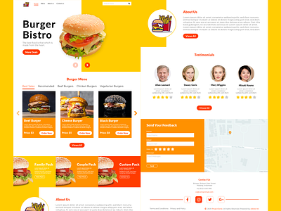 UI Landing Page for Fastfood adobe xd app design indonesia designer landingpage ui webdesign