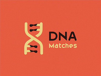 DNA matches concept dna logo matches