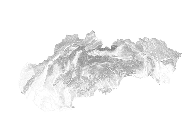 Slovakia - Black and white map black and white bratislava illustration landscape map minimal mountain nature relief slovakia topographic topography