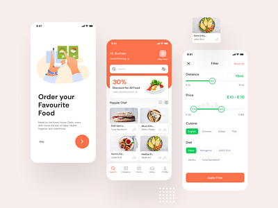 Yormy Home made food delivery app ui ux app ui app ui ux app uiux app ux food food and drink food app food delivery food delivery app food delivery service top trend top ux ui designer uidesign