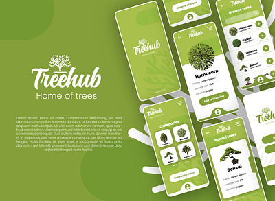 Treehub App Pres design graphic design ui uiux