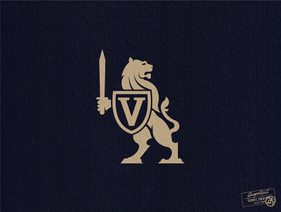 Logo Design for Valor agency animal blue brockerage classic clean corporate heraldry lion logo logo design luxury masculine mature minimal minimalistic real estate shield simple white