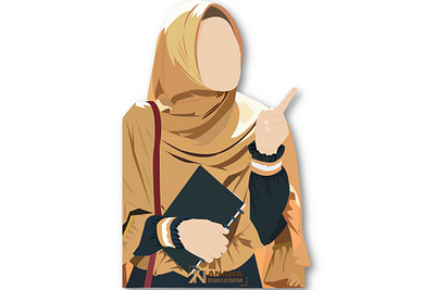 Muslim woman branding couple couplemuslim design illustration illustrator muslimah vector woman woman illustration