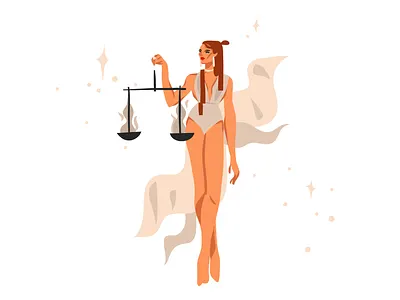 libra zodiac sign abstract adobe draw art cartoon cartoon character character design digital digital art flat girl illustration ipad pro magic people procreate vector vector art zodiac zodiac sign