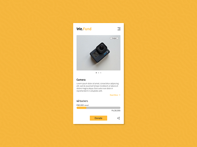 Crowdfunding #032 app app design crowdfund crowdfunding crowdfunding campaign daily 100 challenge dailyui dailyuichallenge design donations ui