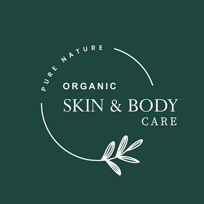 Skin Body Care black design illustration logo minimal typography vector