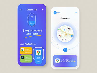 Job Finder App app interface minimal mobile mobile app mobile apps mobile ui mobileapp mobileappdesign ui ui design uiux ux ux ui design