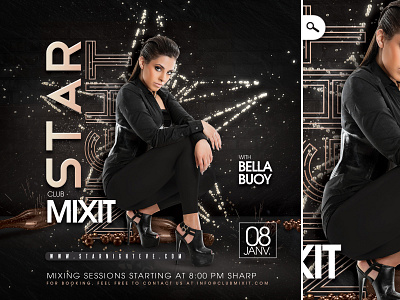 Star Night Flyer art club dance dj drinks event flyer mix music night party star