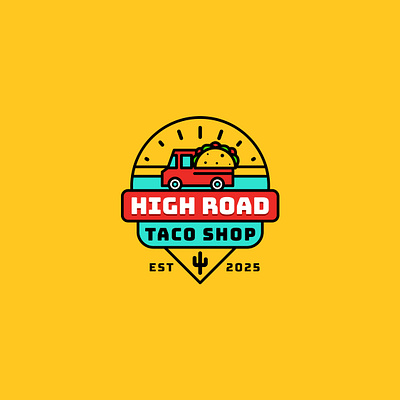 High Road Taco Shop – Bold & Playful Branding boldlogo brandidentity creativedesign foodtruckbranding illustration logodesign minimalistlogo restaurantbranding streetfooddesign tacologo