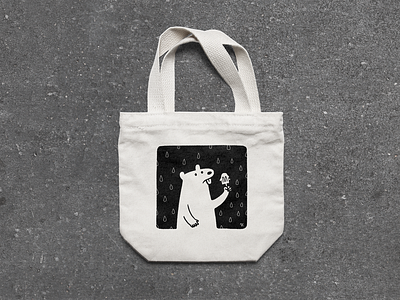 Totebag design bear childrens illustration climate change kids illustration merchandise merchandise design totebag toys