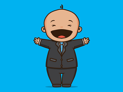 Baby Tuxedo cartoon character cartoon illustration cute design drawing illustration vector