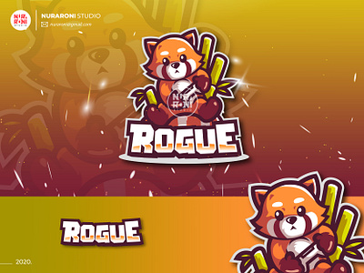 Rogue Mascot Logo cartoon cartoon character character esport esport team esportlogo game online games gaming logo logo ideas logo maker mascot mascotlogo panda red panda twitch twitch logo vector youtube banner