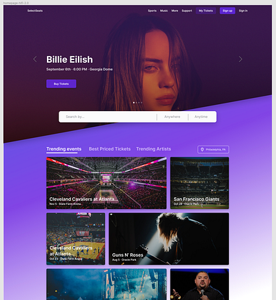 Event Ticket Website concept design ui ui design uidesign ux