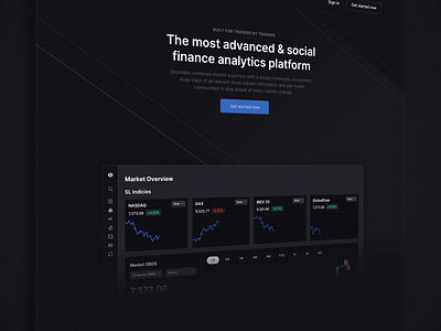 🌎 Stocklabs Landing Page clean dark website finance website home web homepage interface design landing page landingpagedesign minimal pages pattern website design product design website stocks stocks web trading ui ux web web design website